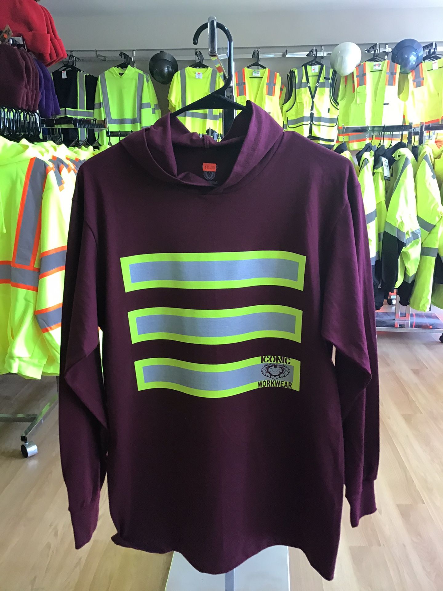 High Visibility Hooded Long Sleeve