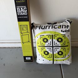 Rinehart Universal Bag Stand and  Hurricane 425 Target bag for archers