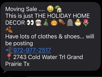 Big Home Moving Sale