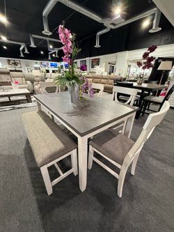 6 PC  DINING TABLE