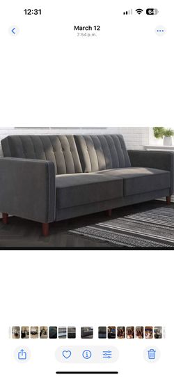 Stunning Gray Velvet Sofa Bed, It Need To Go As Soon As Possible 