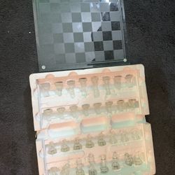 Vintage Glass  Chess Set