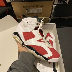 Jordan Carmine 6s size 11 USED But Clean