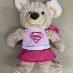 Gund Supergirl Yvette Puppy Dog Plush DC Comics Pink 12 Inch Stuffed Animal