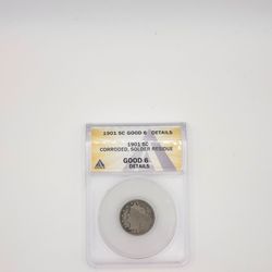 ​1901 Liberty Head V Nickel 5C - ANACS Good 6 Details (Corroded, Solder Residue)