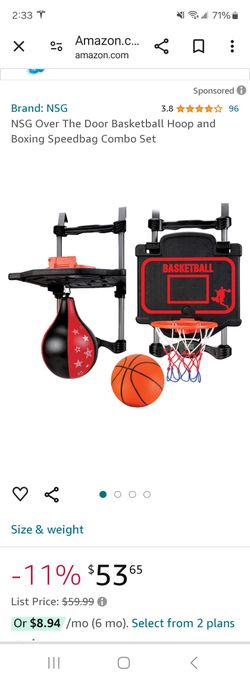 NSG Sports Over The Door Basketball & Boxing Combo