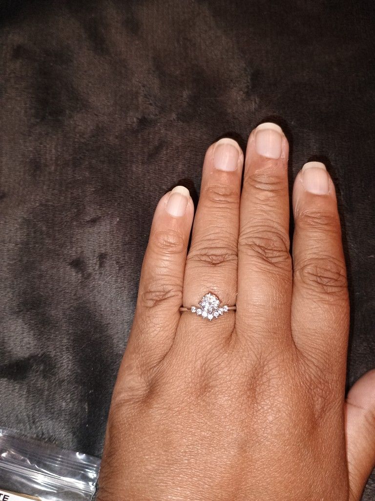 Genuine Moissante 925 Silver Ring