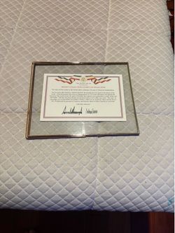 A signature from Donald Trump the First Lady