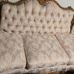 Vintage Couch Chair Coffee Table 