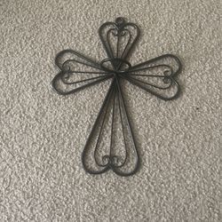 Iron Cross Wall Candle Holder