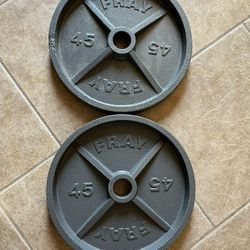 Olympic 45lb Deep Dish Weight Plate Set Fray Fitness