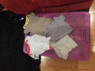 4 strips shirts size 3-6 months