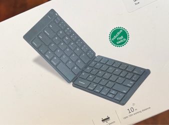 Blue Samsers Full-Size Foldable Bluetooth Keyboard with Numeric Keypad