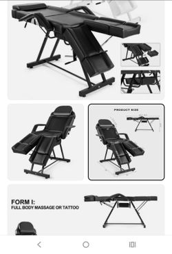 TATTOO/ MASSAGE / EYEBROWS Facials Adjustable chair