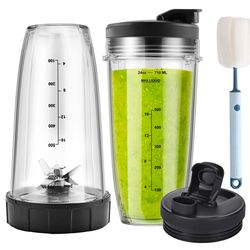 NINJA BLENDER CUPS REPLACEMENT AND BLADE 5 PCS 24OZ NINJA FOR BLENDER AND 7 FINS