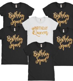 Birthday squad shirts / camisas personalizadas