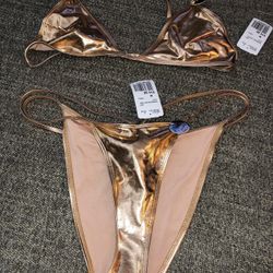 Gold tone swimwear size M