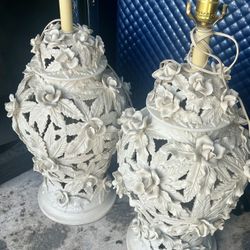 Rare Stunning Vintage Italian Lamps Set