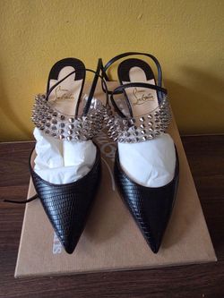 Christian Louboutin Spiked Slingback Flats