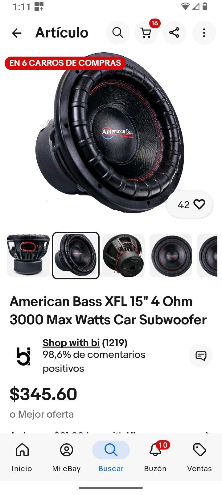 Subwoofers American Bass Xfl 1500rms
