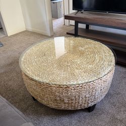 Coffee Table with glass top 