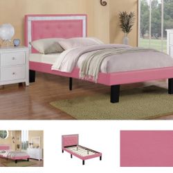 Twin Pink New Bed With Orthopedic Supreme Mattress Included 