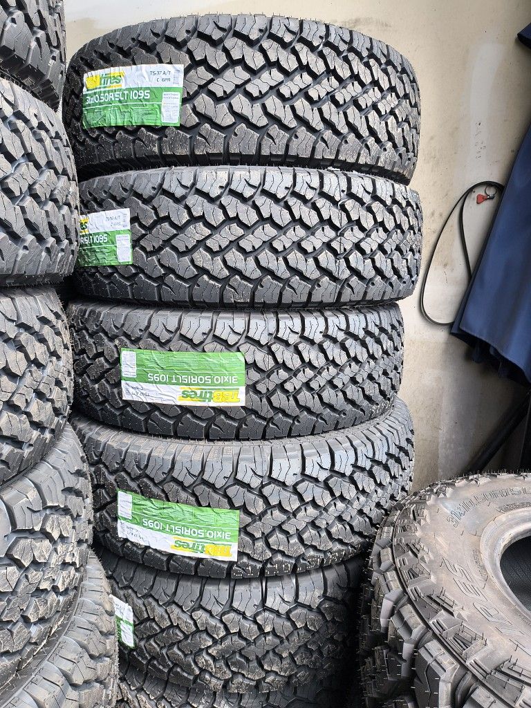 31/10.50/15 TBB All Terrain Tires Installed And Balanced/ Instaladas Y Balanceadas 