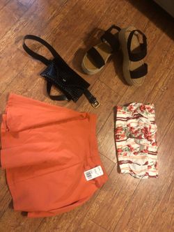 Orange forever 21 skirt