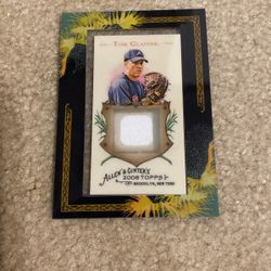 2008 Tom Glavine Jersey Card- Framed Mini- Atlanta Braves HOF