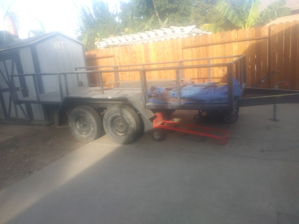 16x7 diamond plate trailer