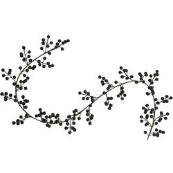 Christmas Black Berry Garland, Fake Black Berry for Indoor Outdoor Home Decoration for Winter Christmas Holiday Decor