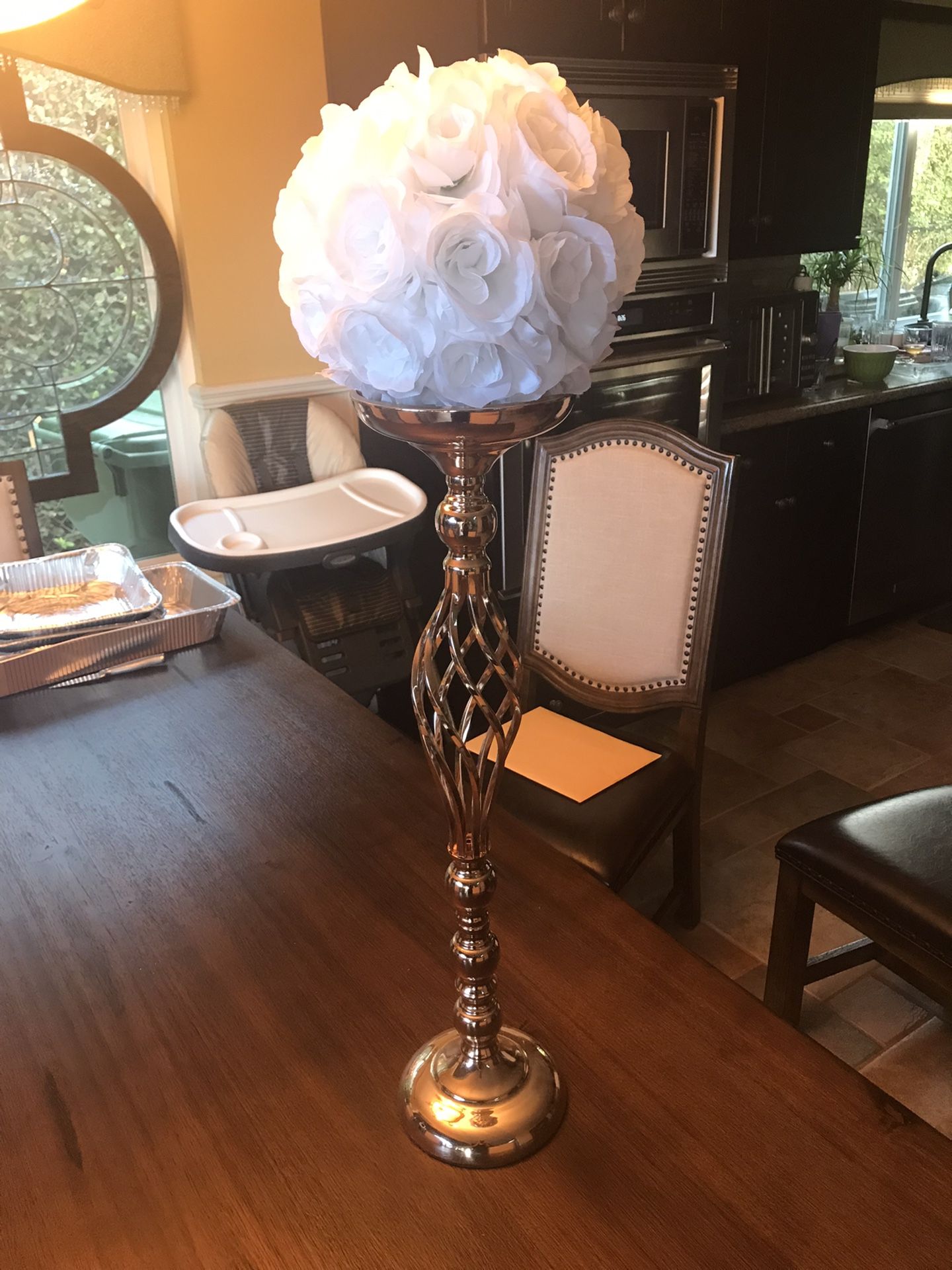 Beautiful Stand With Artificial Flower Arrangement