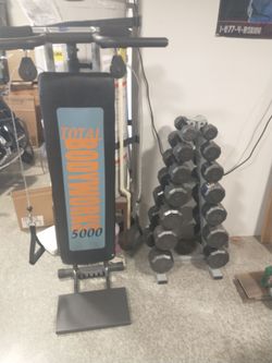 Weight Set and Weider Body Works Total Gym