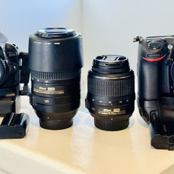 Nikon D7200 + D3100 Bundle; 18-55 & 55-300 Lenses; Extras