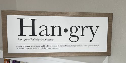 Hangry Wood Sign