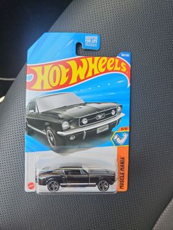 Hot Wheels black 67 Ford Mustang  moc