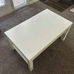 White Rectangular Coffee Table