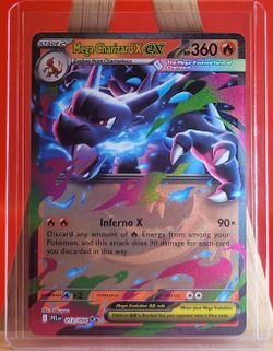 2025 Pokemon Phantasmal Flames PFL EN Mega Charizard X ex Double Rare #013/094, FP, Mint