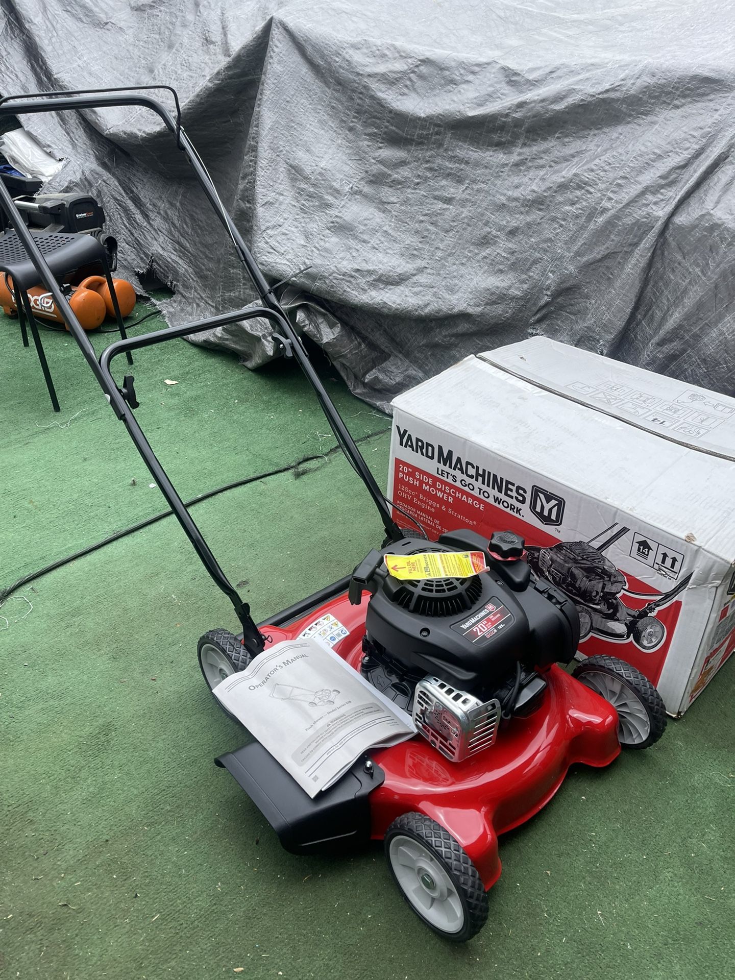 Yard Machines 20 in. 125 cc OHV Briggs and Stratton Gas Walk Behind Push Mower for Sale in La Habra Heights CA OfferUp