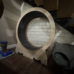 Cat Running Exercise Wheel Wood