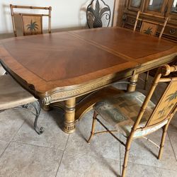 Solid Wood Table With Chairs