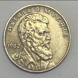 Moneda 1962 Única En Cuba Una Sola Edición . Camilo Héroe De La Revolución Cuba . Material - Cooper Nikel 