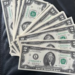 Pack Of $200 $2 Dollar Bills Sequenced 01 To 200
