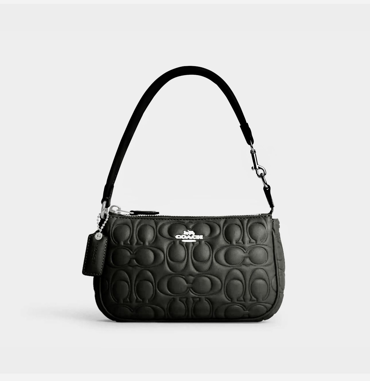 COACH Nolita 19 Black soft leather Quilted Signature Shoulder bag/wristlet. NWT