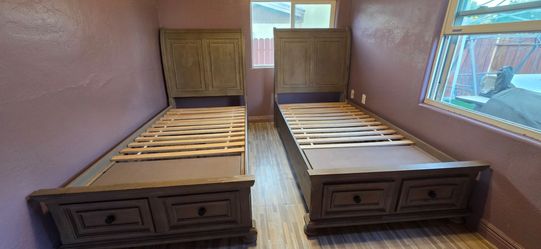 Classic Twin Beds with Storage
