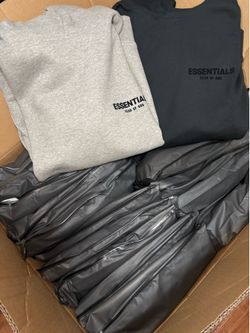 ESSENTIALS HOODIES: Dark oat meal And black on Black