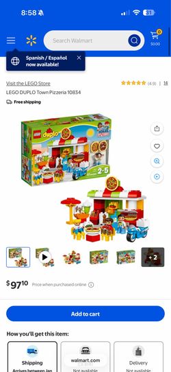 Lego Duplo My Town Pizzeria : retired 10834