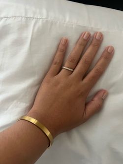 Yellow gold diamond band SIZE 7