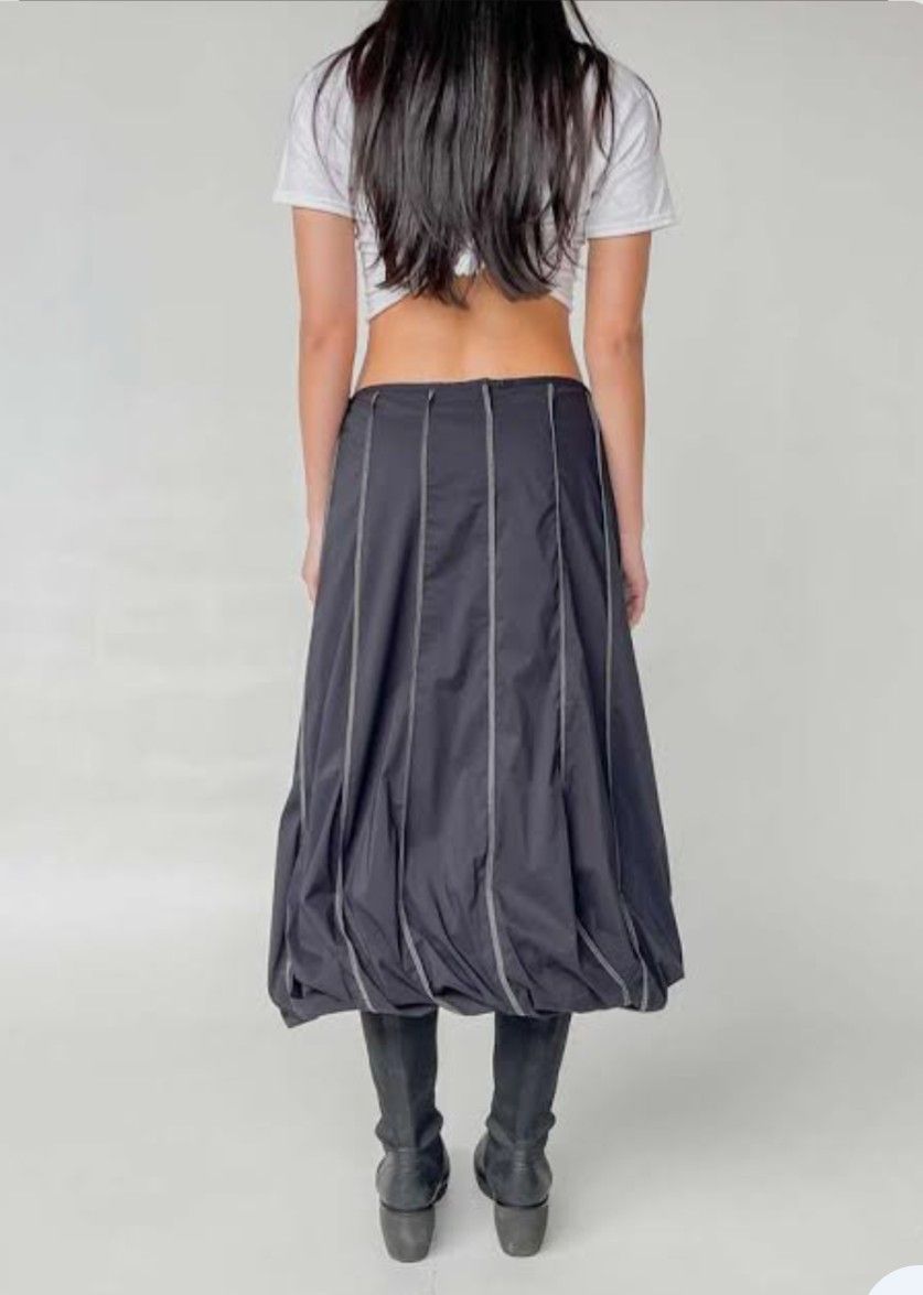 Annette Gortz Gray Ruched Bubble Midi Skirt