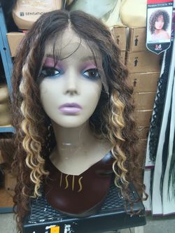 Caramel Mix Wavey Texture Lace Front